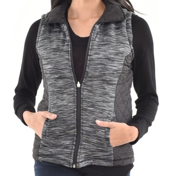 🖤Black & Charcoal Reversible Puffer Vest - Picture 3 of 6
